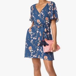 BB Dakota Laselle Cherry Blossom Flutter Sleeve Dress Size 10